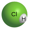 Модель молекулы хлороводорода
