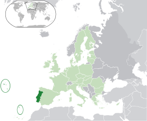 EU-Portugal with islands circled